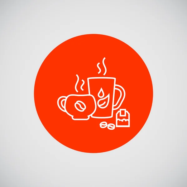 Thee en koffie bekers — Stockvector