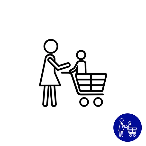 Shopping with child — Stock Vector