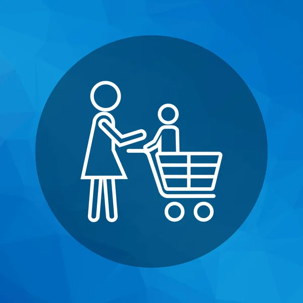 Compras com criança — Vetor de Stock