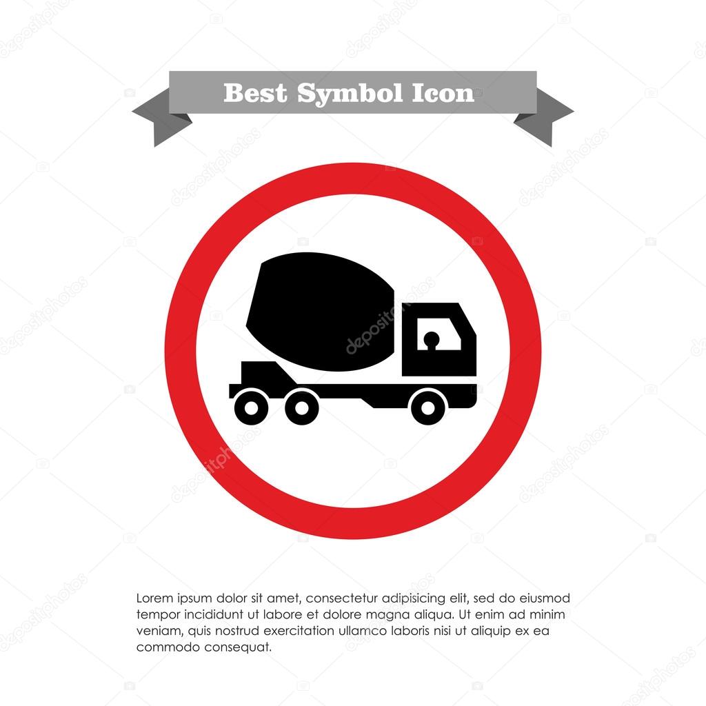 Icon of concrete mixer truck