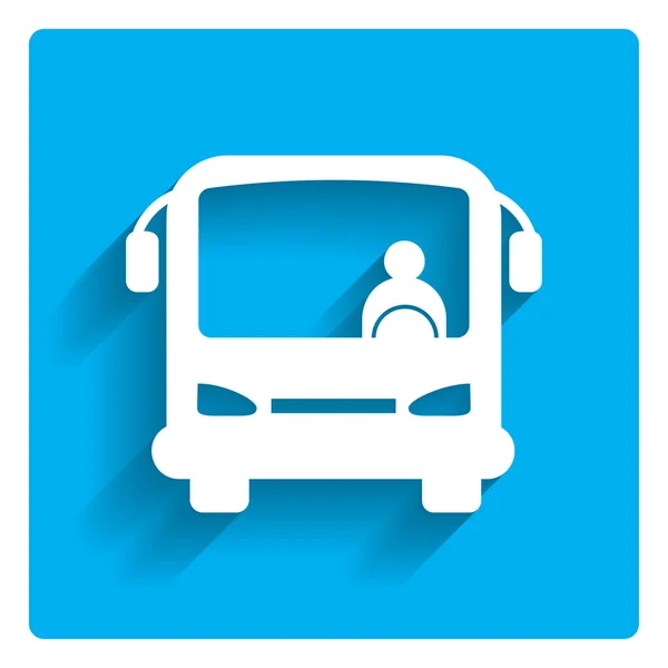 Bus con conductor de autobús — Vector de stock