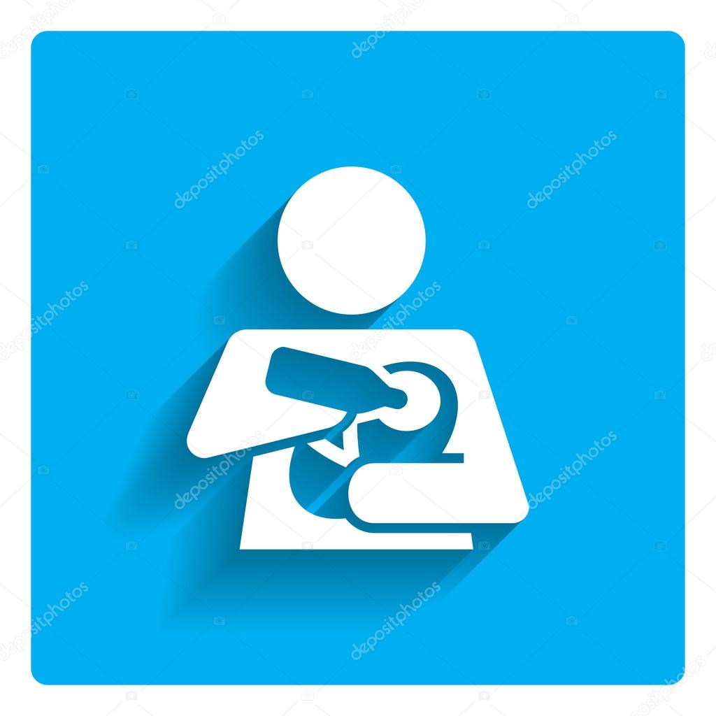 Icon of woman silhouette holding and feeding baby
