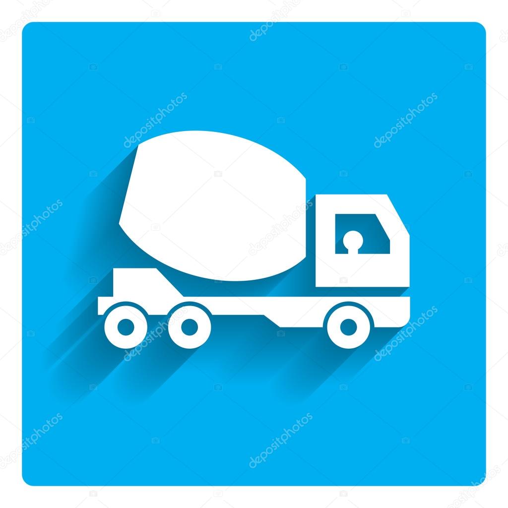 Icon of concrete mixer truck