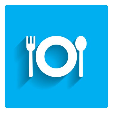 Çatal ve kaşıklı tabak.