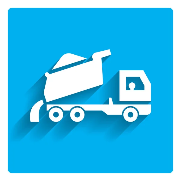 Unloading dump truck — Stock Vector