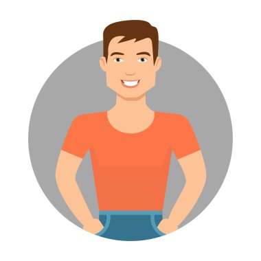 gülümseyen genç adam