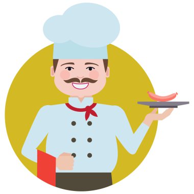 gülümseyen erkek aşçı