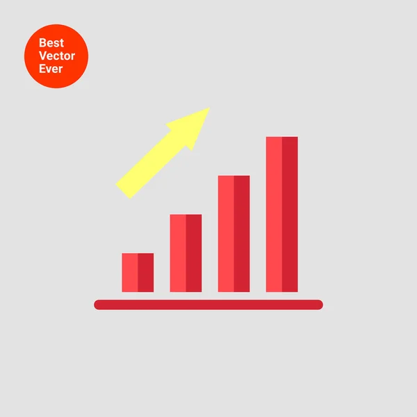 Gráfico de barras en crecimiento — Archivo Imágenes Vectoriales