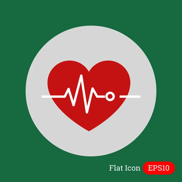 Hart en elektrocardiogram — Stockvector