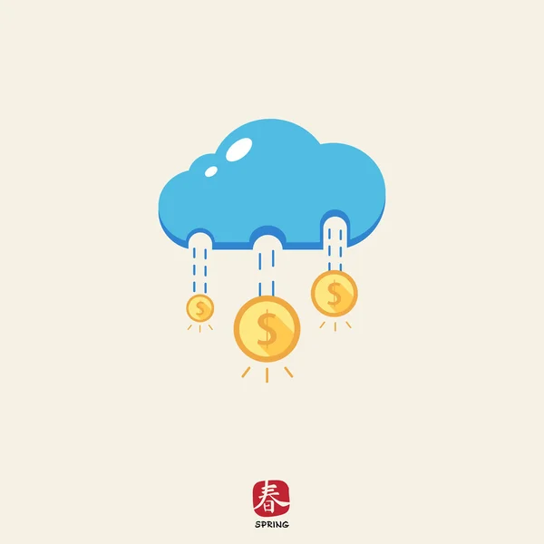 Pluie d'argent — Image vectorielle