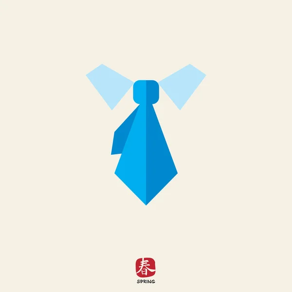 Corbata y cuello de camisa — Vector de stock