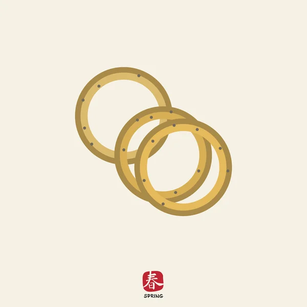 Anillos de cebolla — Vector de stock