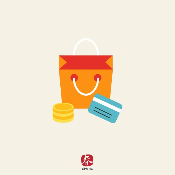 Shopping icon — Stock Vector
