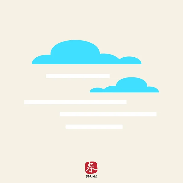 Cloudy weather icon — Stock Vector