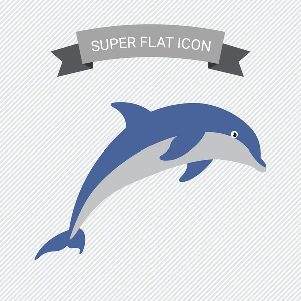 Dolphin ikona — Stockový vektor