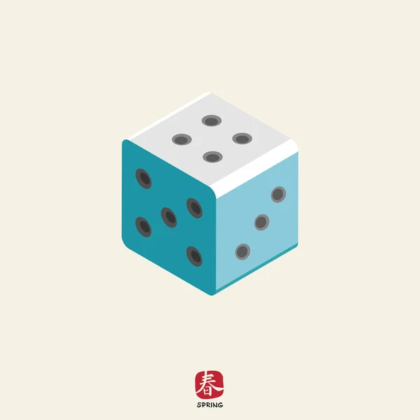 Dados icono — Vector de stock