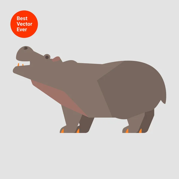 Hippopotamus icon — Stock Vector