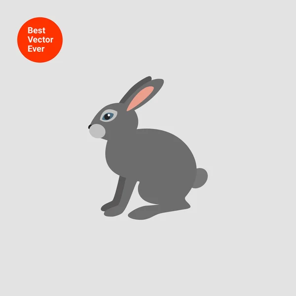 Grey hare icon — Stock Vector