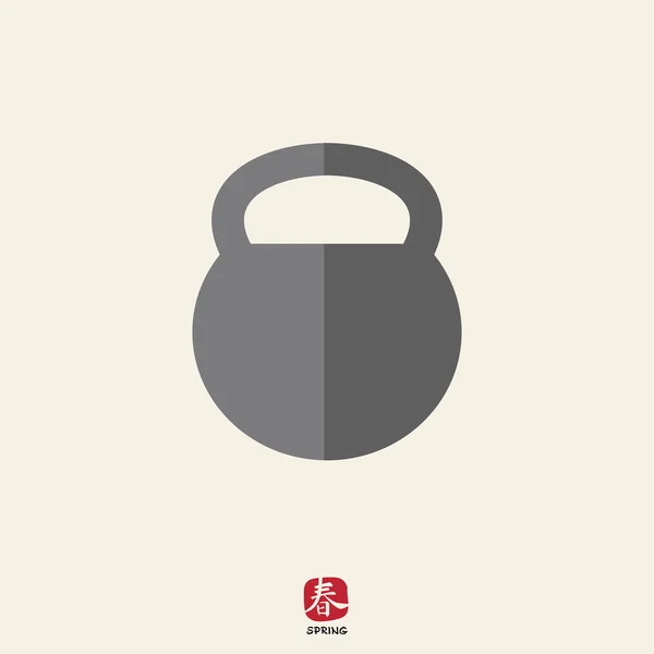 Icono de Kettlebell — Vector de stock