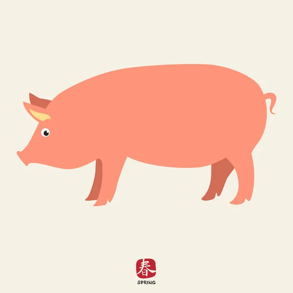 Ícone de porco — Vetor de Stock