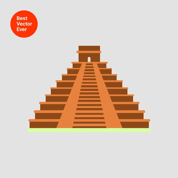 Maya pyramid ikonen — Stock vektor