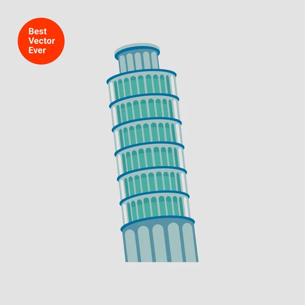 Icono torre Pisa — Vector de stock