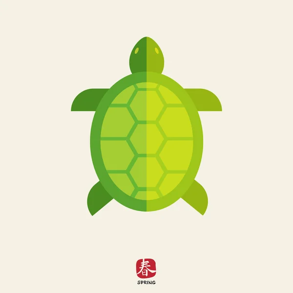 Icono de tortuga — Vector de stock