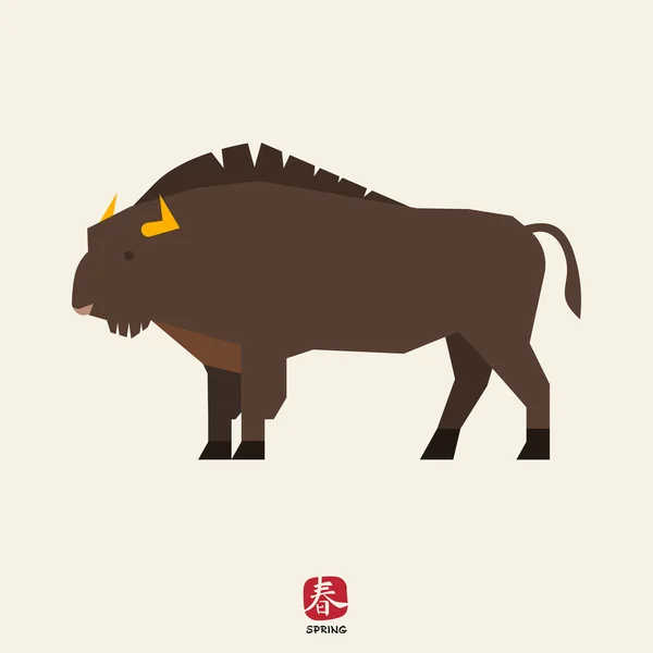 Wisent pictogram — Stockvector