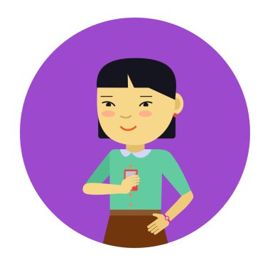 Smartphone ile kız öğrenci