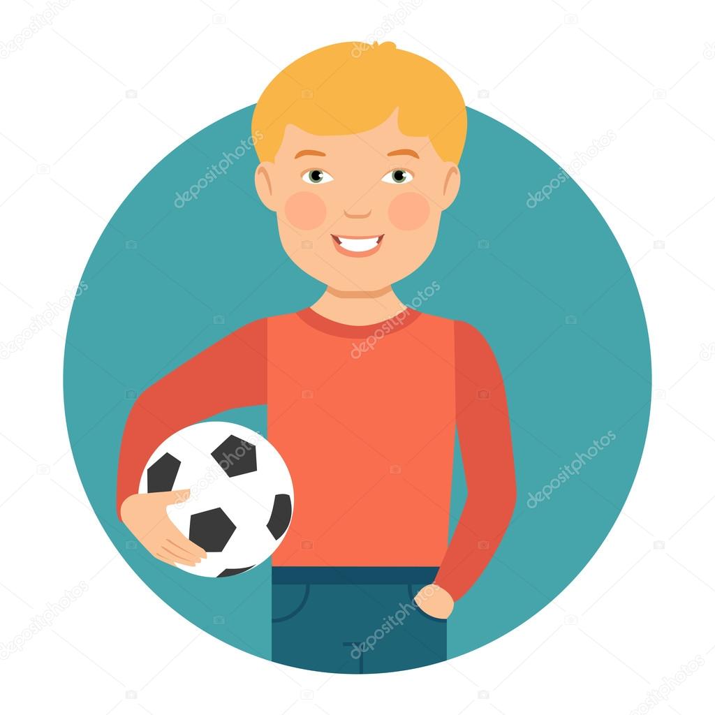 Boy holding ball
