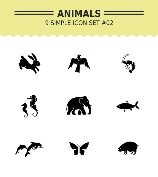 Conjunto de ícones animais 2 —  Vetores de Stock