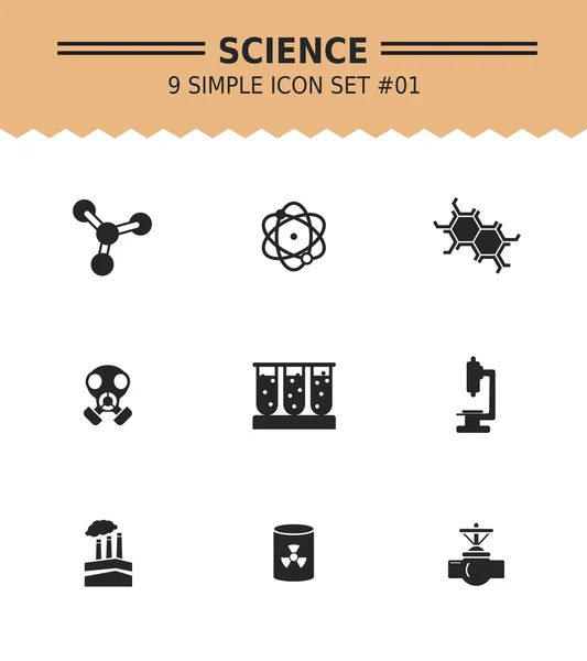 Set di icone scientifiche — Vettoriale Stock