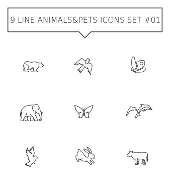 1 hayvanlar Icon set