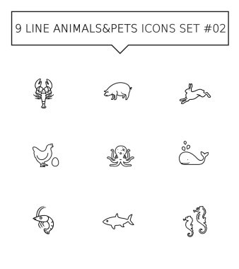 2 hayvanlar Icon set