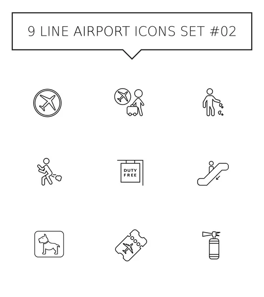 Airport icon set 1 — Stock Vector