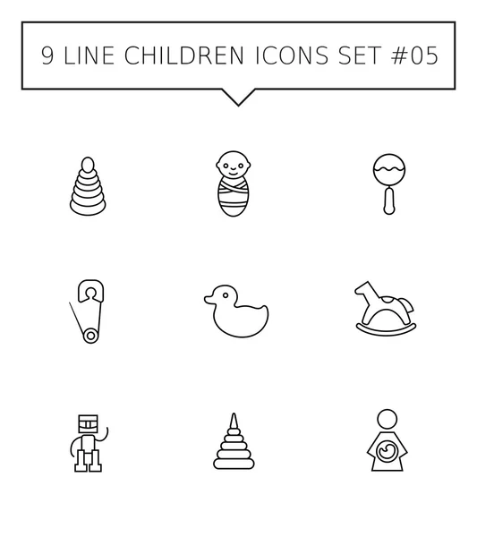 5 çocuk Icon set — Stok Vektör