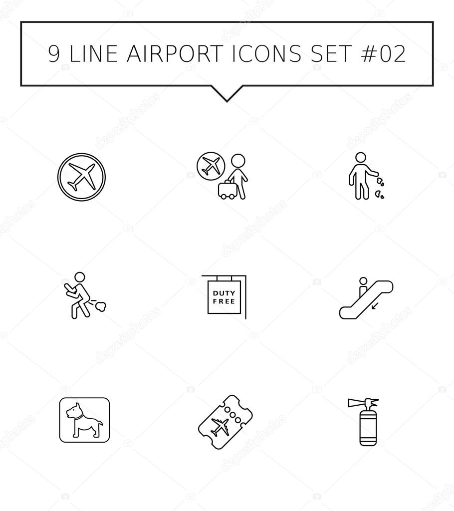 Airport icon set 1