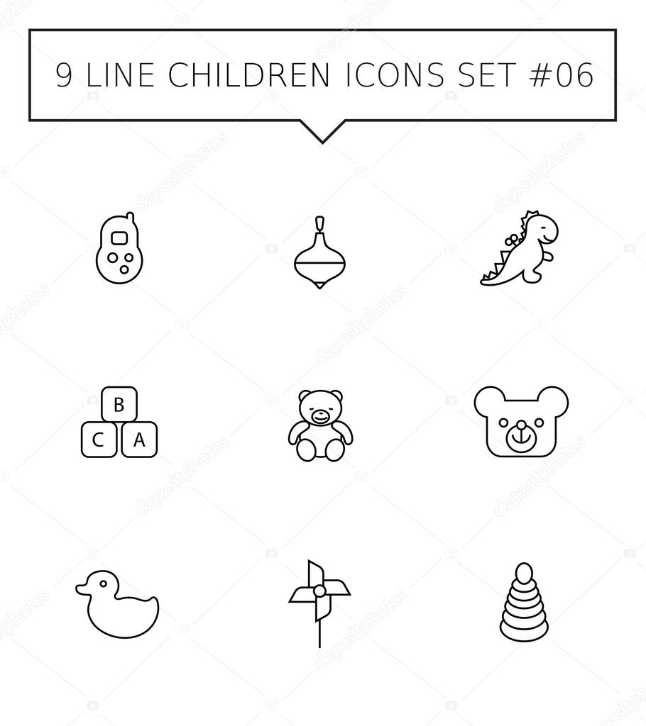 Children icon set 6