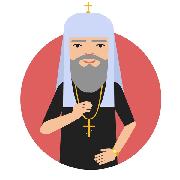 Orthodoxe christelijke priester — Stockvector