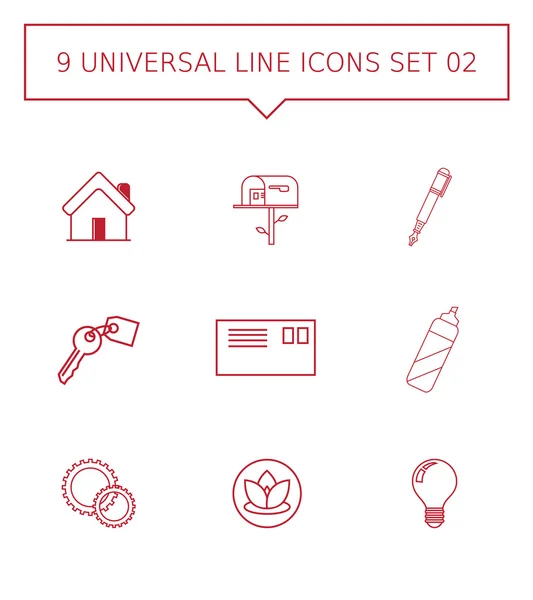 Line icon set 2 — Stock Vector