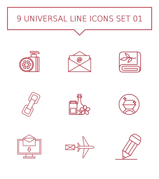 Line icon set 1 — Stock Vector