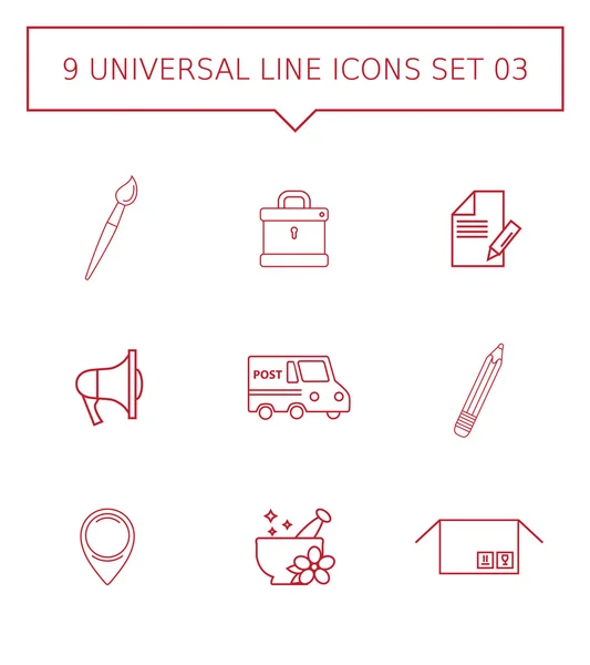 Line icon set 3 — Stock Vector