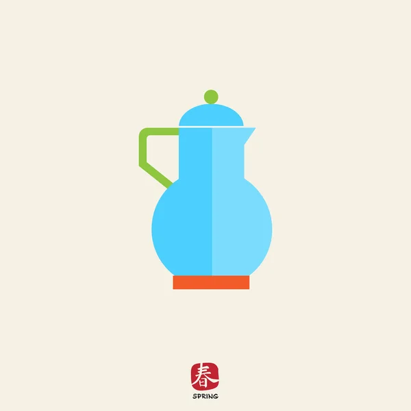 Blue jug — Stock Vector