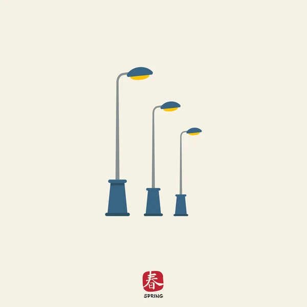 Street lamps — Stock Vector