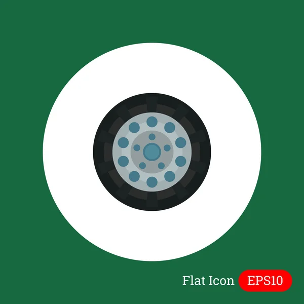 Icono de rueda de coche — Vector de stock