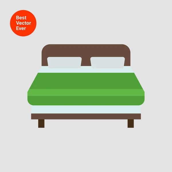 Icono cama doble — Vector de stock