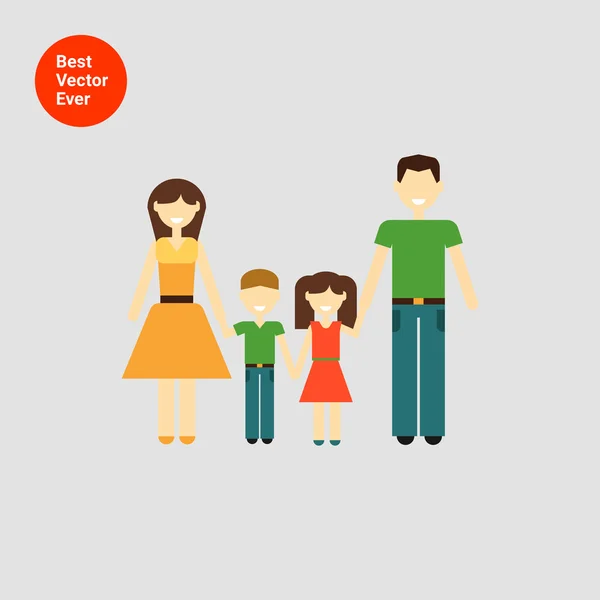 Familie Mit Zwei Kindern Stockvektoren Lizenzfreie Familie Mit Zwei Kindern Illustrationen Depositphotos
