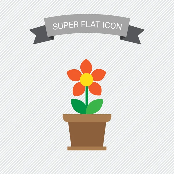 Hrnková květina ikona — Stockový vektor
