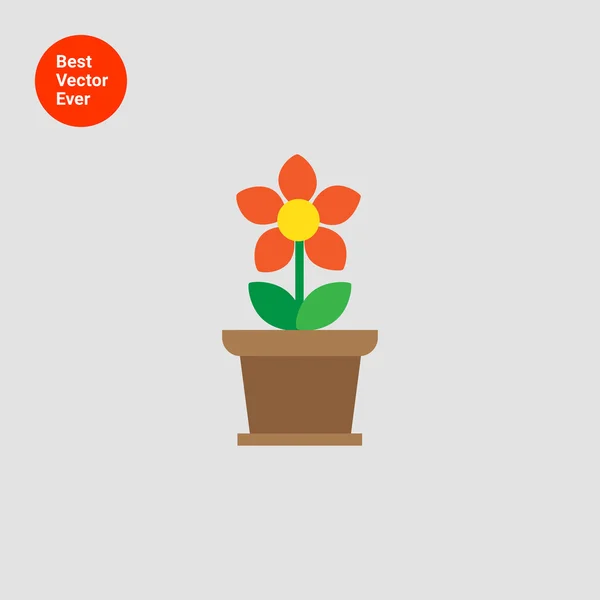 Hrnková květina ikona — Stockový vektor