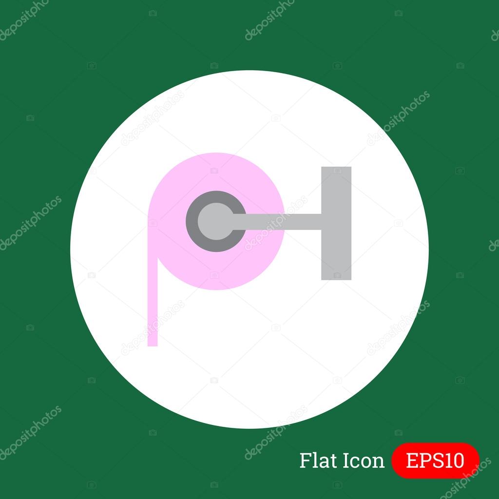 Icon of pink toilet paper roll on holder